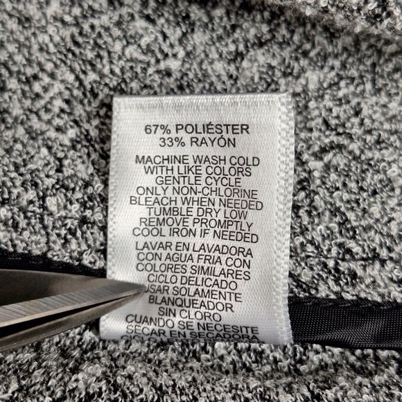 Catherine Malandrino‎ XXL Runway Style Gray Marled Asymmetrical Jacket Pockets - Picture 11 of 12